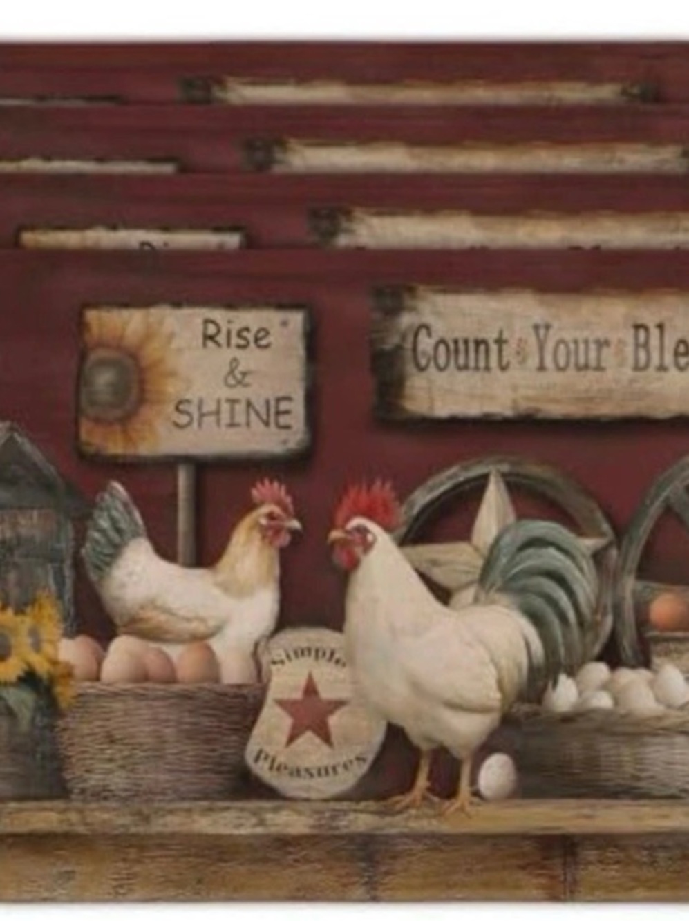 Rooster and Sunflower Placemats